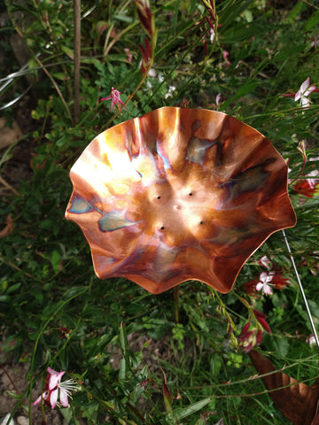 Bird feeder copper bowl