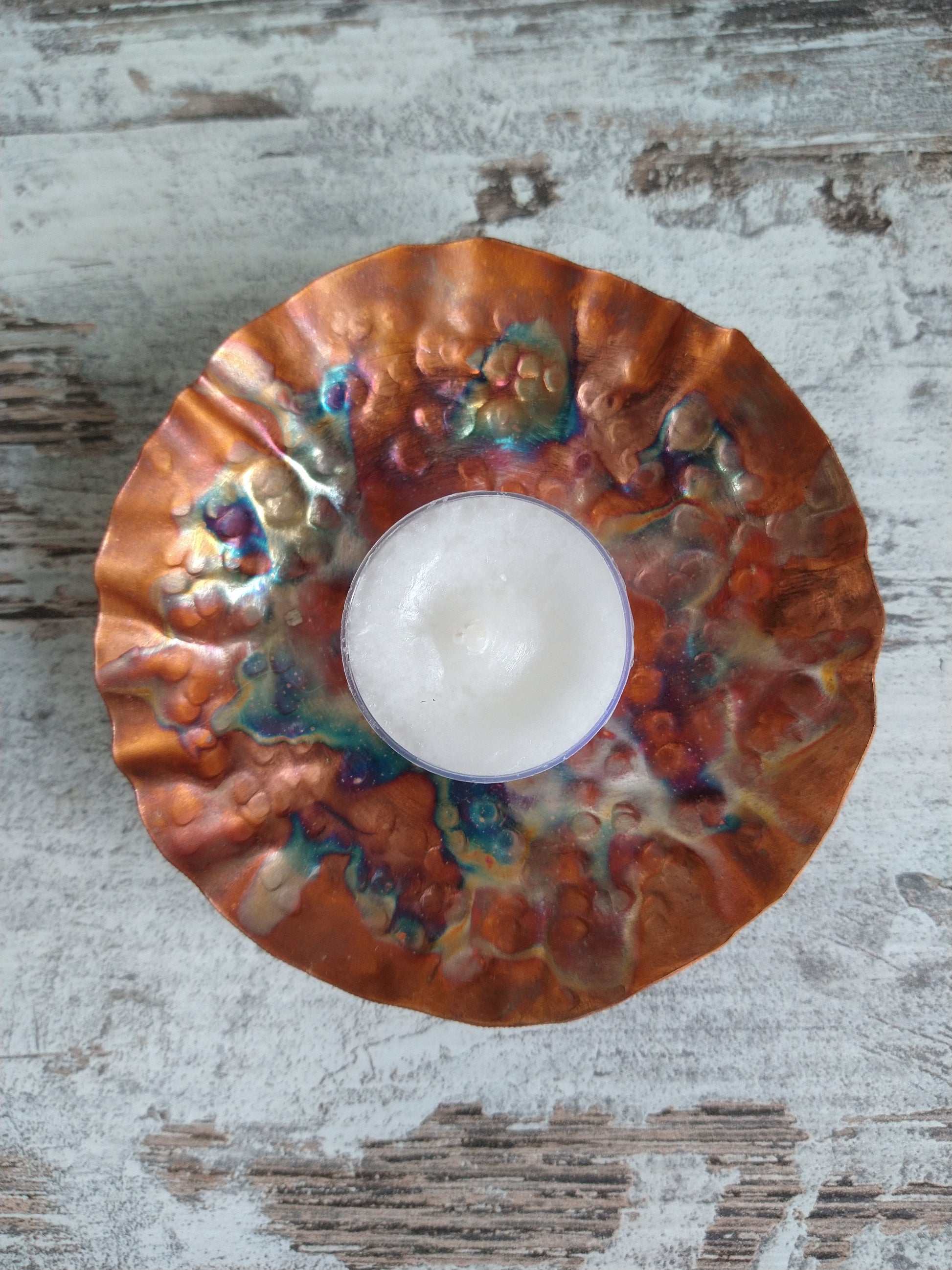 Handmade small hammered copper bowl - Deshca Designs