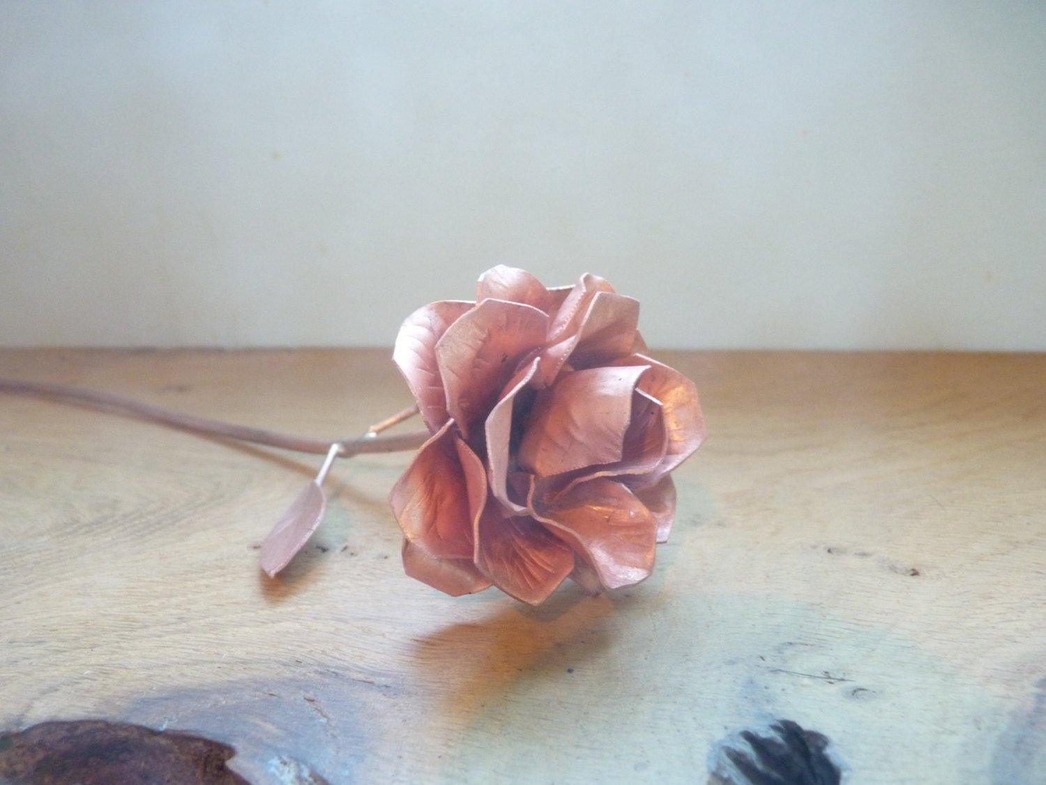Copper rose, 15th wedding anniversary, 7th anniversary, Valentine love gift, copper gift - Deshca Designs