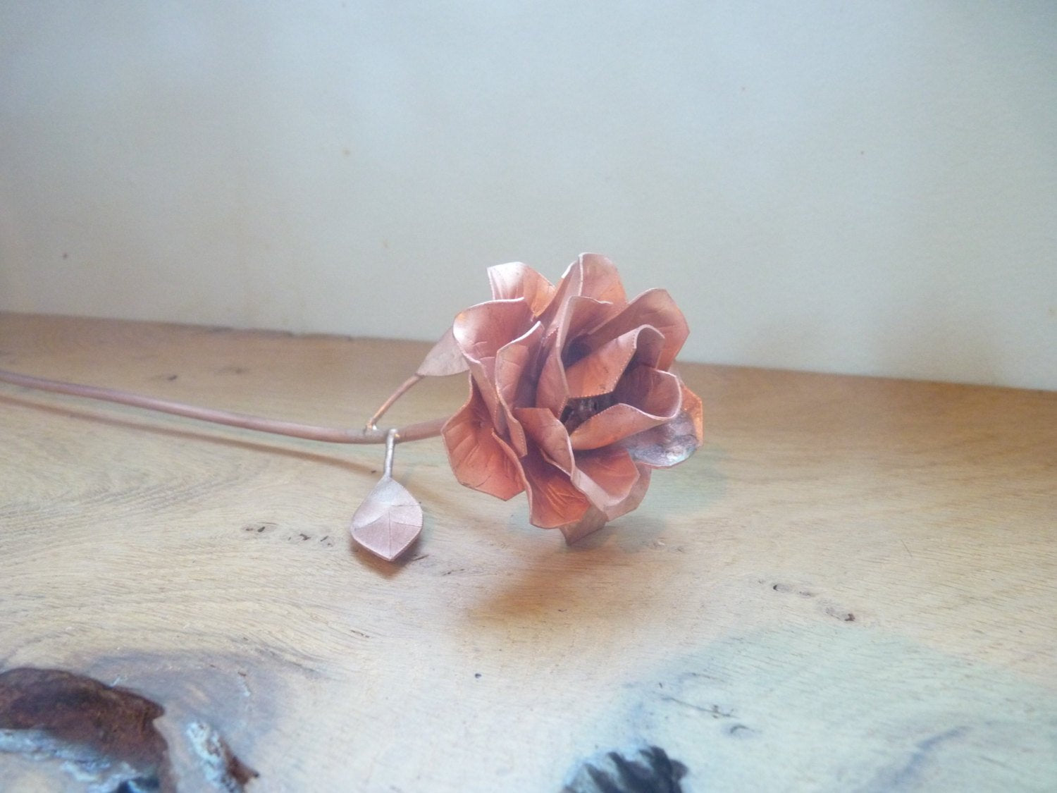 Copper rose, 15th wedding anniversary, 7th anniversary, Valentine love gift, copper gift - Deshca Designs